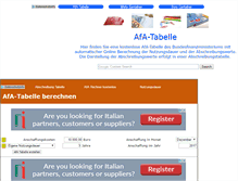 Tablet Screenshot of afa-tabelle.org